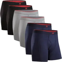 DANISH ENDURANCE Boxershorts Bamboo Trunks with fly, Größe L in Bunt Bunt