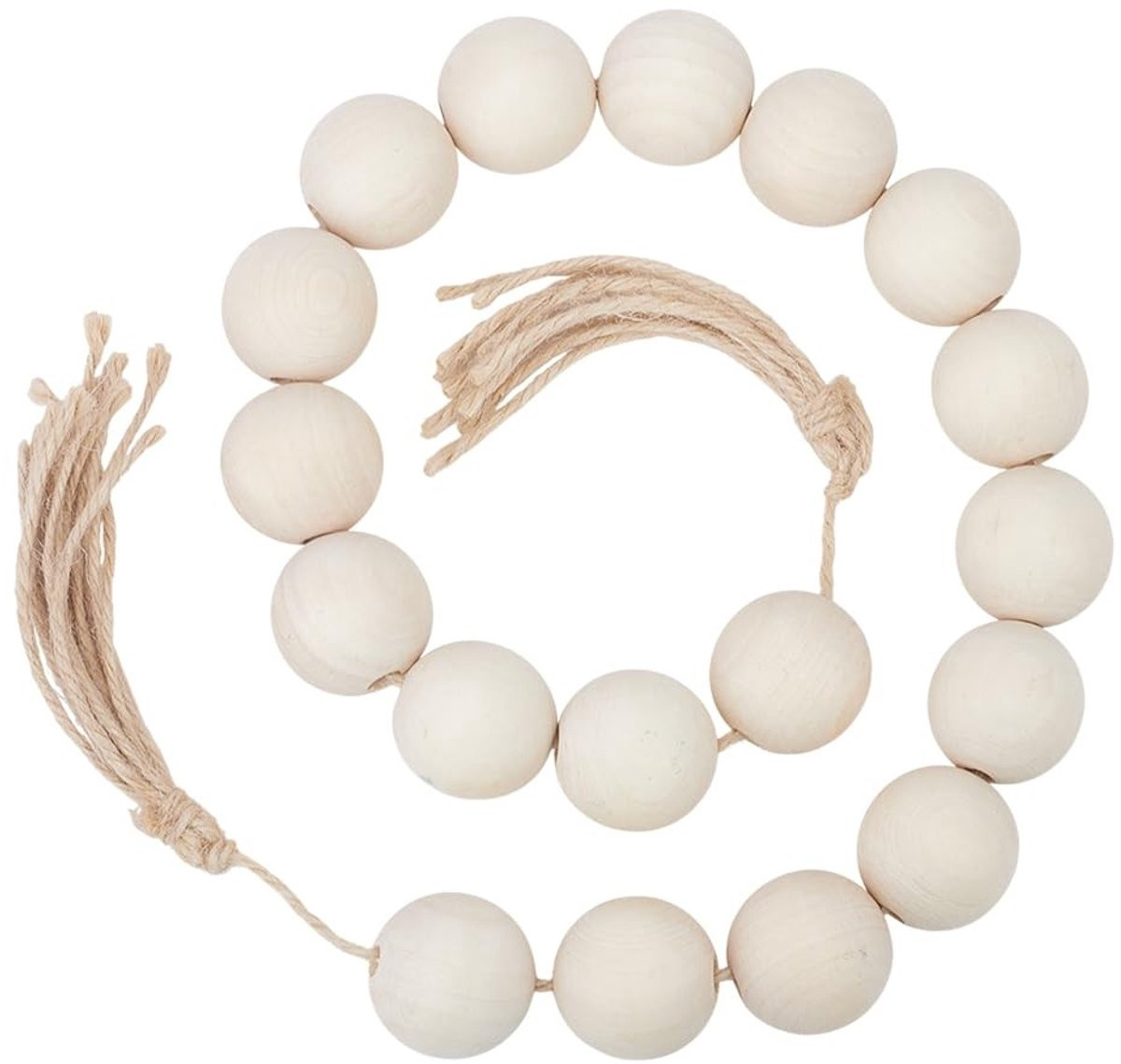 Merkloze Houten Kraal Garland voor Boho Decor - Rustieke Slinger voor Volwassenen
