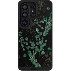 Nivocase Handyhülle für Samsung Galaxy S26 Ultra Hülle NIVOpure Case Schwarz Blätter Natur Eukalyptus (Samsung Galaxy S26 Ultra), Smartphone Hülle, Schwarz, Grün