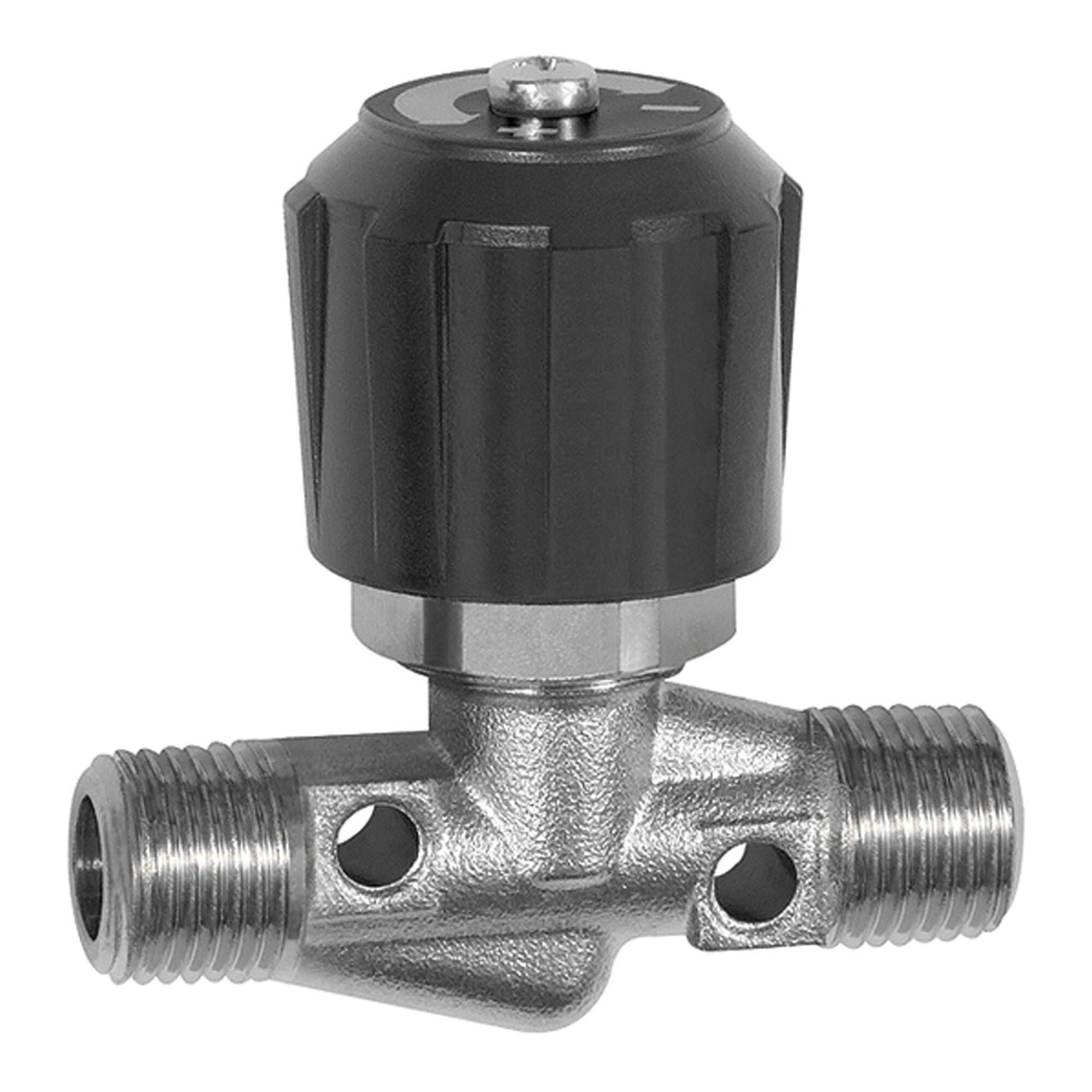 Riegler Nadelventil, Messing vernickelt, AG/AG, R 1/4, DN 4 (213.40-N)