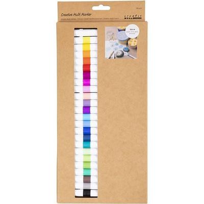 Creativ Company Kreativ Multi Marker, Strichstärke 4 mm, Sortierte Farben, 24 Stk