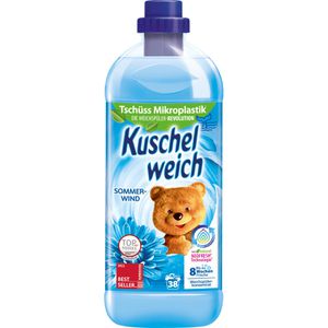 Kuschelweich Weichspüler Sommerwind, mikroplastikfrei, dermatologisch getestet, 1 Liter, 38 WL