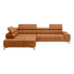 Ecksofa Palladio Stoff Orange Amber