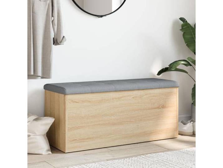 NEW Marron MEUBLE SIEGE - - Banc de rangement Chêne Sonoma 102x42x45 cm Bois d'ingénierie - Banc coffre - Pour maison（1parcel