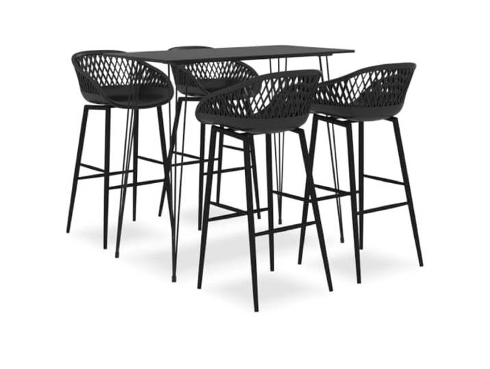 vidaXL 7-TLG. Bar-Set Schwarz