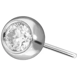 14 Karat Gold Kugel mit Titan Push Pin MOISSANIT