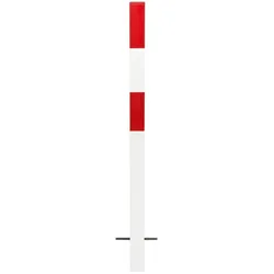 Moravia, Absperrung, MORION-Absperrpfosten 70x70 mm verzinkt, rot-weiss lackiert, 0 Ösen