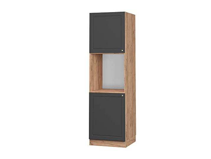 Vicco Herdumbauschrank Fame-Line, Anthrazit-Gold, 60 cm