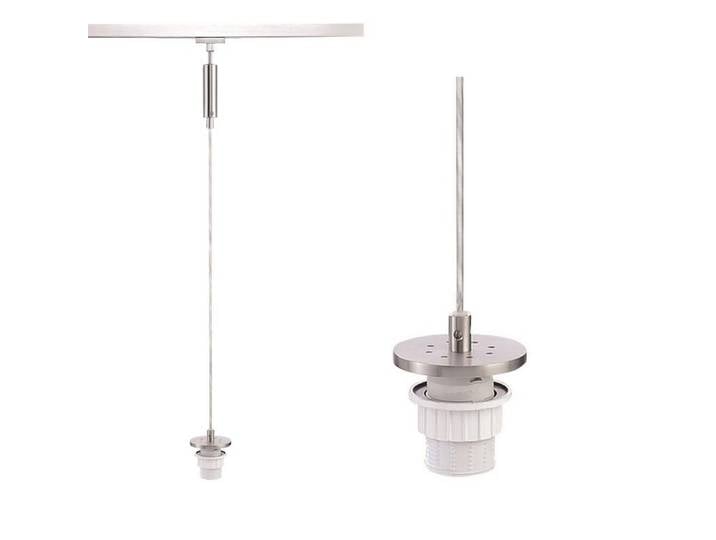 Fischer & Honsel Schienensystem-Hängeleuchte, Nickelfarben, Metall, 235.4 cm, verstellbare Spotlights, Lampen & Leuchten, Innenbeleuchtung, Schienensystem