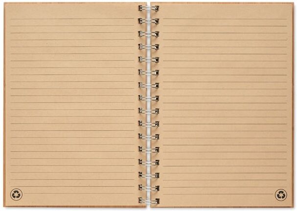 Carnet à spirale A5 en bambou personnalisé - BRAM Bois