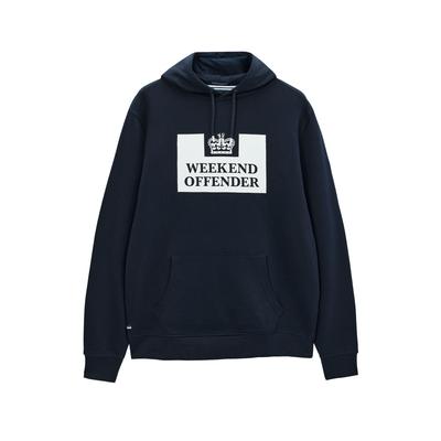Sweatshirt WEEKEND OFFENDER "HM SERVICE CLASSIC HOODIE Herren", Herren, Gr. XL, blau (navy), Sweatware, 100% Baumwolle, normal, Rundhals, Sweatshirts Sweatshirt, Pullover Herren, Kapuzensweater, Sweatshirt, Sporthoodie, Sale