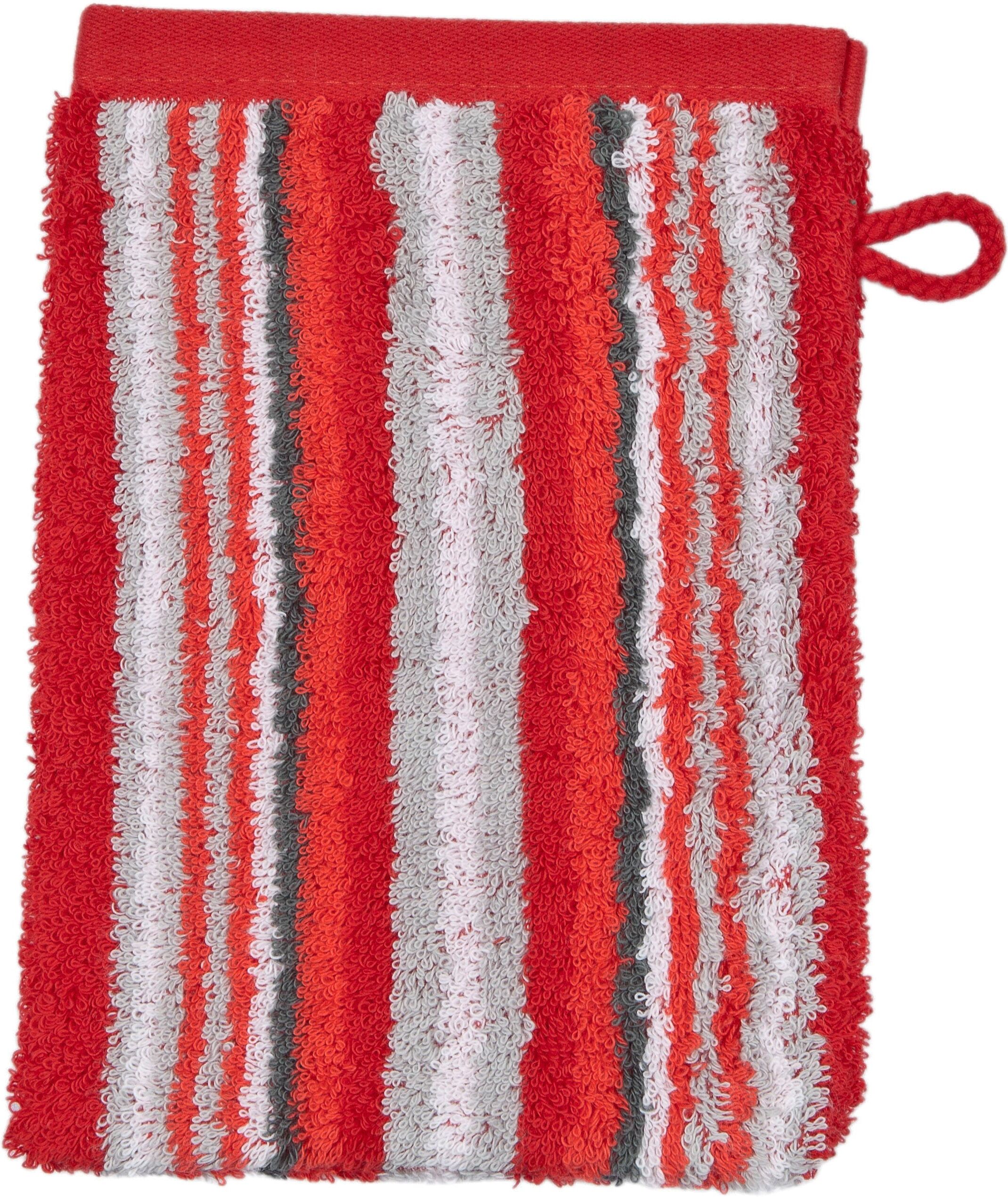 Waschhandschuh ROSS "Sinfonie", rot (kirsche), B:16cm L:22cm, Frottier, Handtücher, 100 % Baumwolle
