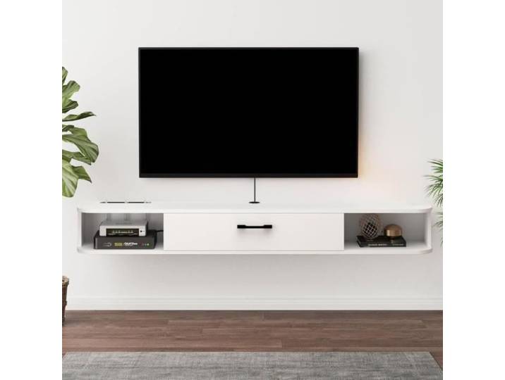 Étagère TV flottante en bois yiminuo