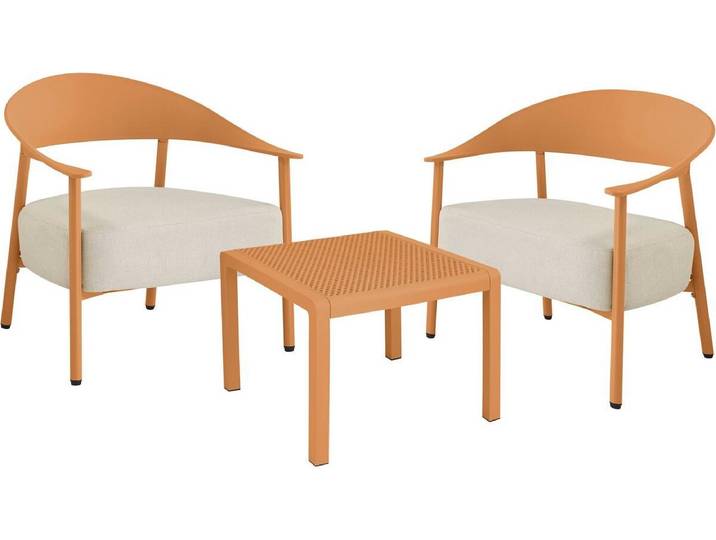 Gartenmöbel aus Metall und Kunststoff \ Céora\ – 2-Sitzer – Orange