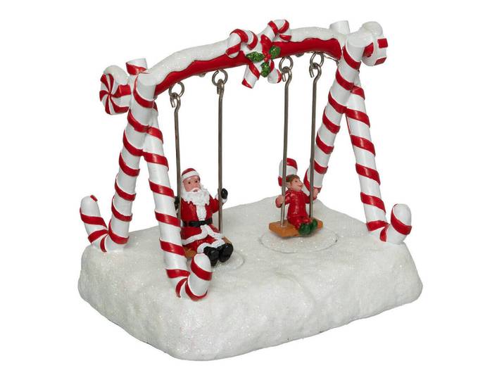 Fééric Lights and Christmas Weihnachtsfigur mit Beleuchtung 16/12,5 cm, Mehrfarbig, Kunststoff, 12.5x16x16 cm, Dekoration, Weihnachtsdekoration