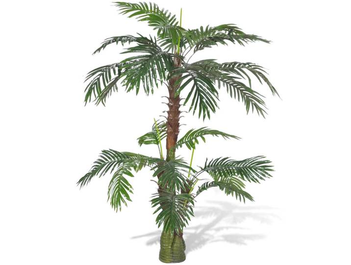 vidaXL Künstliche Pflanze Cycas-Palme 150 Cm, Grün, Holz, 150 cm, Dekoration, Blumen & Blumentöpfe, Kunstpflanzen