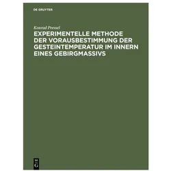 Pressel:Experimentelle Methode der Vora, Fachbücher von Konrad Pressel