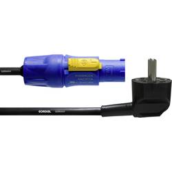 Cordial CFCA 1,5 SRC Strom Anschlusskabel [1x Schutzkontakt-Stecker - 1x PowerCon-Stecker] 1.5 m Blau