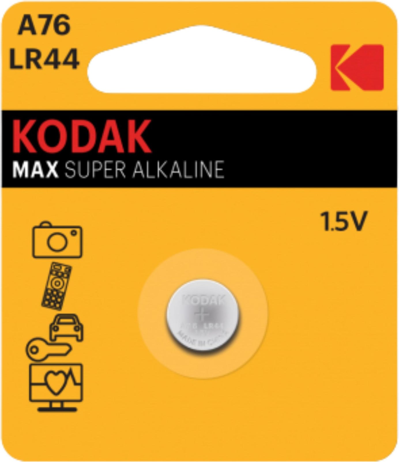 Kodak A76 Wegwerpbatterij LR44 Alkaline 1,5V 1 stuk