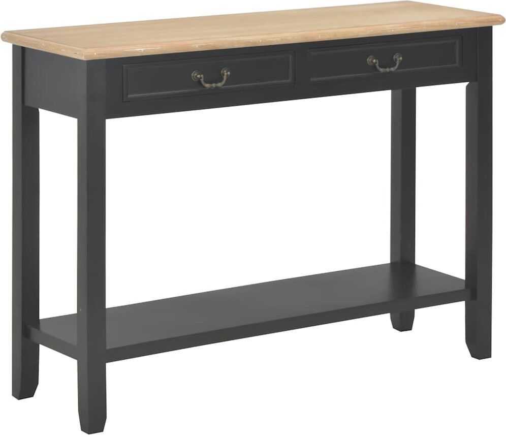 vidaXL Table console Noir 110x35x80 cm Bois
