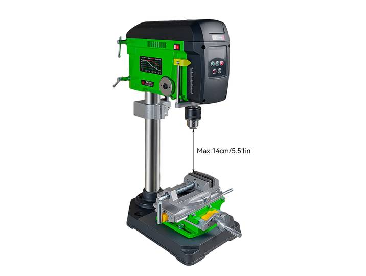 Allsome BG-516809 + BG-6369 Perceuse de table 400 W avec ensemble combiné d'étau de précision de perçage de fraisage 2 en 1