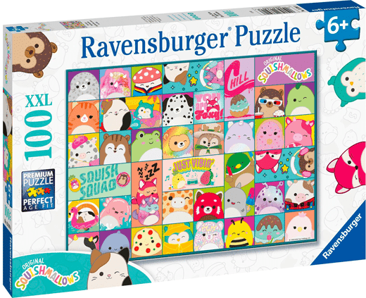 Ravensburger 100 Piece XXL Jigsaw Puzzle: Squishmallows for Kids, Promotes Cognitive Skills and Fine Motor Development