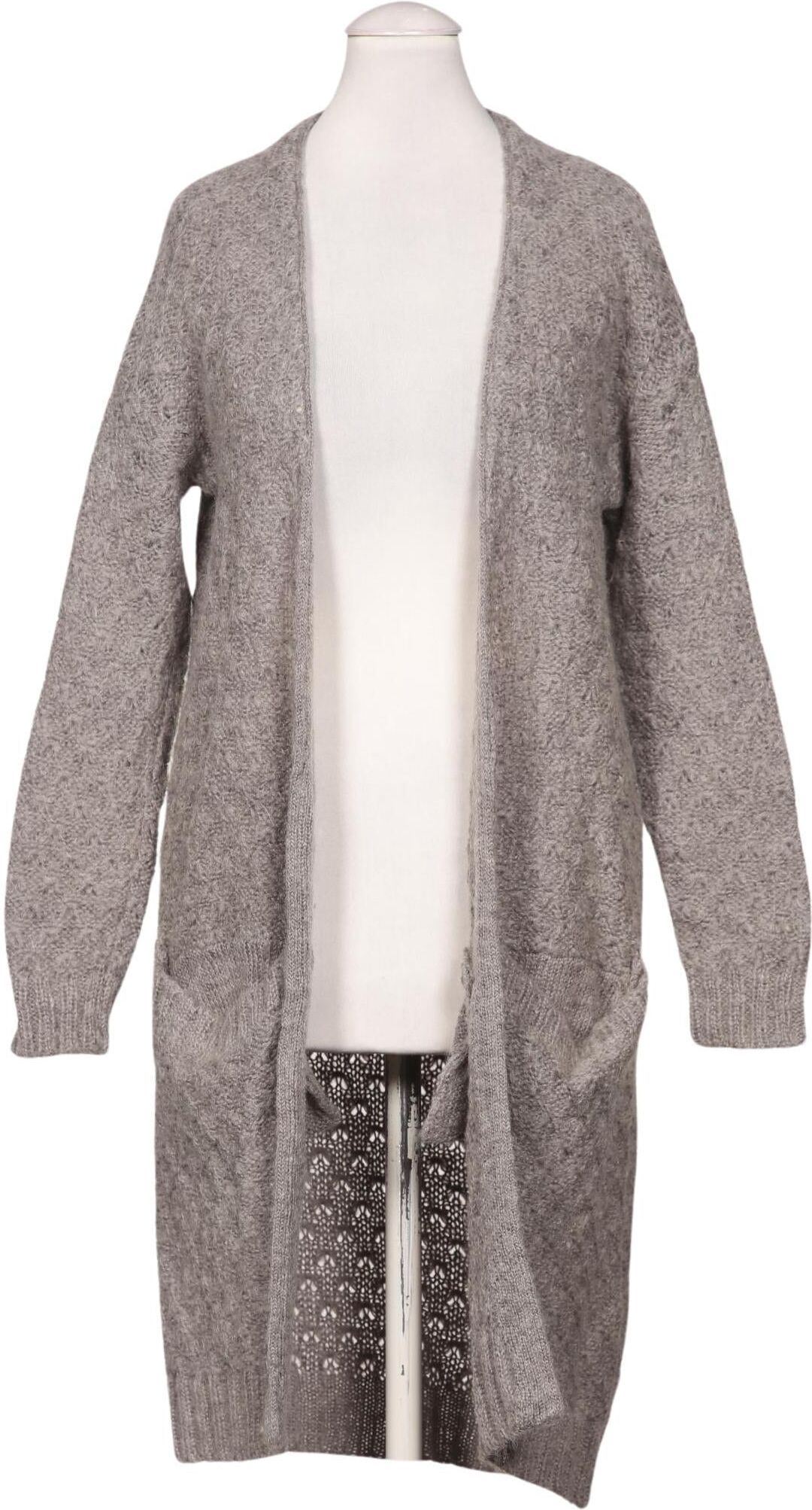Object Damen Strickjacke, Grau, Gr. XS, Synthetik / Wolle / Mohair - Second Hand