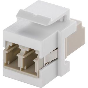 Goobay Keystone-Modul 80000, weiß, LC-Duplex Buchse, für Multimode Glasfaserkabel, Kunststoff