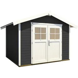 Weka Gartenhaus 122 - 28 mm anthrazit Gartenhaus 122 - 240 x 205 cm (Gr. 1) - 50 % Rabatt auf Dacheindeckung
