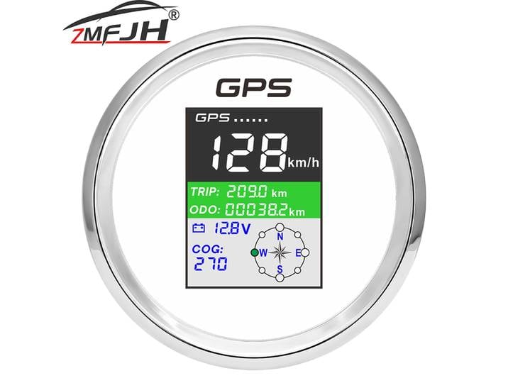 Compteur de vitesse numérique GPS 85 mm avec antenne GPS, indicateur de voyage ODO, COG, jauge de tension pour bateau, voiture, camion, indicateur de vitesse 12V 24V