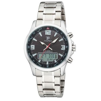 Funkuhr, silber (schwarz), Armbanduhren, Herren, Funkuhr