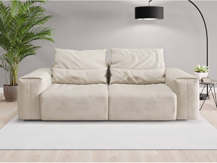 Einzelsofa Denver - Beige/Braun (Beige) - Vintage Velours