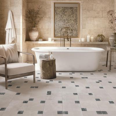 "Merola Tile Kings Brush Square 8-3/4"" x 8-3/4"" Porcelain Floor and Wall Tile"