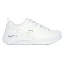 Skechers für Damen. 150061 Arch Fit 2.0-Star Bo Schuhe Weiß (36), Wohnung, Schnürsenkel, Lässig, Sportlich, Multisport