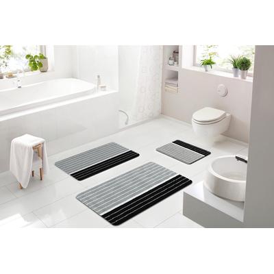 Badematte BATEX "Tandea", grau, H:27mm, Polyacryl, Badematten, Badematte, extra weiches und pflegeleichtes Garn