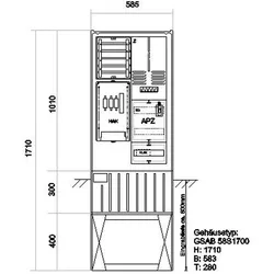 GSAB Elektrotechnik Zähleranschlusssäule 22.00.1P11b-APZ