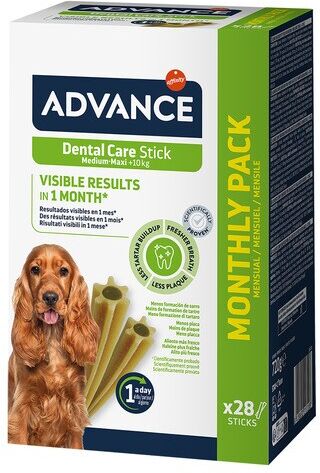 Advance Snack para perros medianos y grandes Dental Care Stick.  (28 sticks)