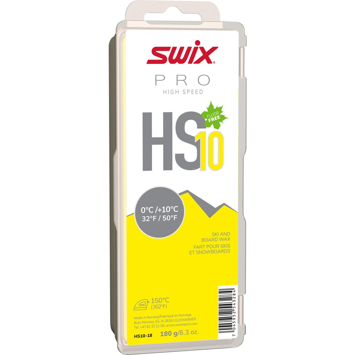 Swix HS10 Yellow, 0°C/+10°C, 180g neutral HS10-18