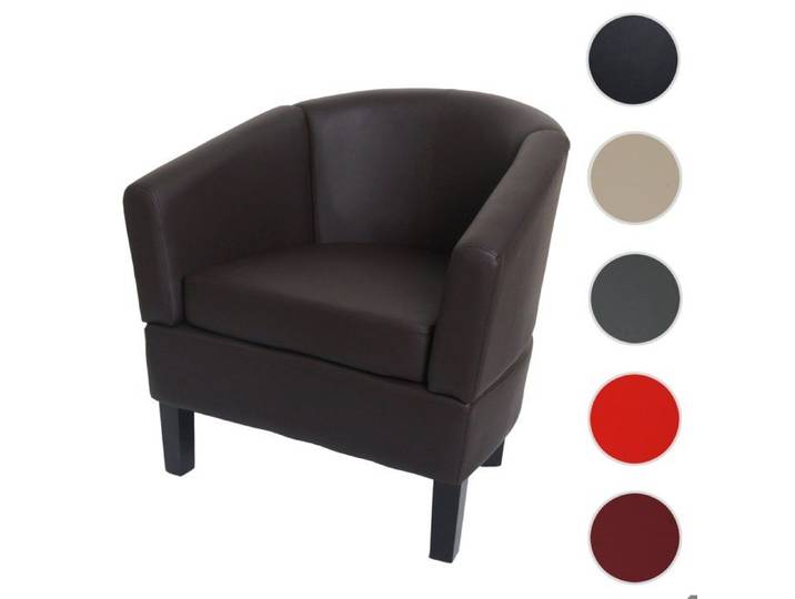 Fauteuil Lounge HWC-O17 similicuir brun