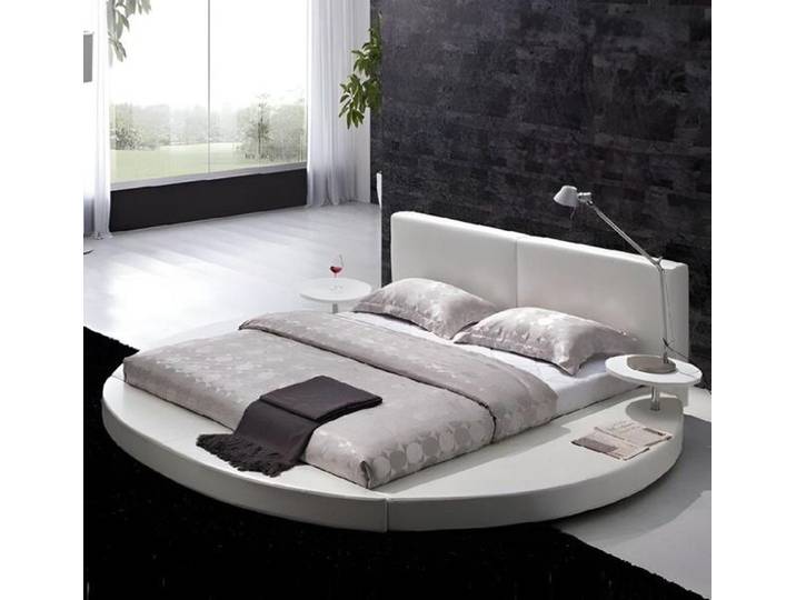 Xlmoebel Rundbett Weißes Designer-Rundbett mit luxuriösem Hotelstil (Bett, Bett), Hergestellt in Europa