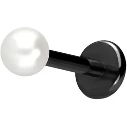 Titan Labret mit Push Fit SYNTHETISCHE PERLE