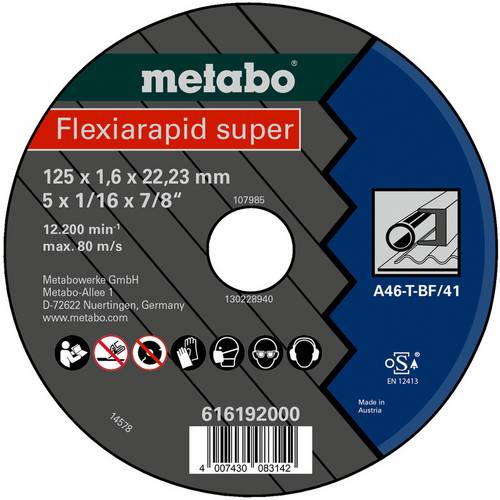 Metabo 616192000 Trennscheibe gerade 125mm 25 St. Blech, Profile