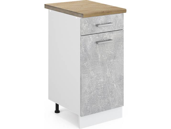 Meuble cuisine Vicco R-Line Béton 40cm \, PT Chêne\, Model 45693