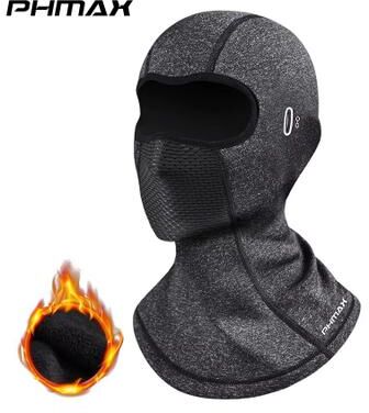 Inspired Finds Windproof Full Face Motorcycle Riding Balaclava Mask For Men And Women gray Fleece Mesh