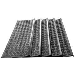 5 Stck Stufenmatte Treppenmatte Anti Rutsch Matte FREDERIKE schwarz Jet-Line 25 x 89 cm rutschsicher rutschhemmend Jet-Line