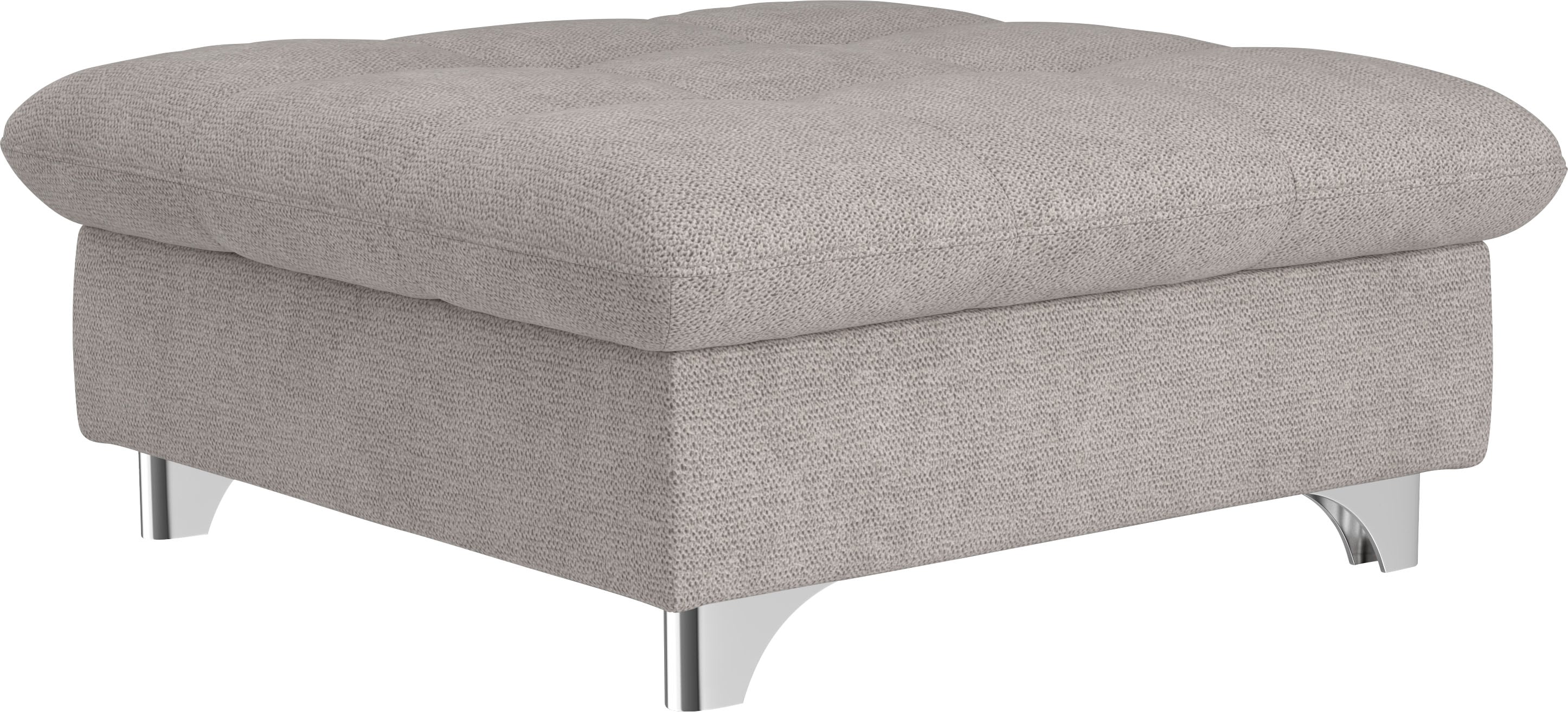 Hocker COTTA "Gemini, B: 108 cm", grau (elephant), Struktur fein, Hocker, Hocker, mit Metallfüsse elephant Struktur fein