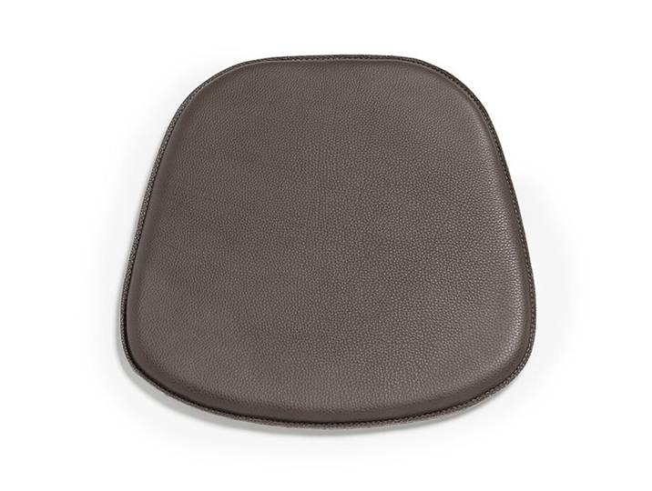 Sitzpad für Eames Plastic Armchair Albrecht Leder schiefer grau, Designer Thomas Albrecht, 42x2x39 cm