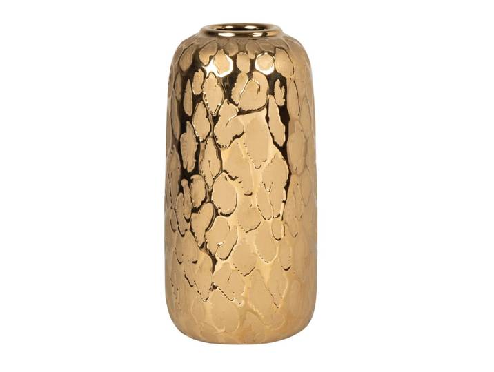 Vase aus Steingut, goldfarben H23cm