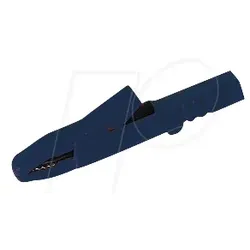 AK 2 SW - Krokoklemme, 4 mm, schwarz
