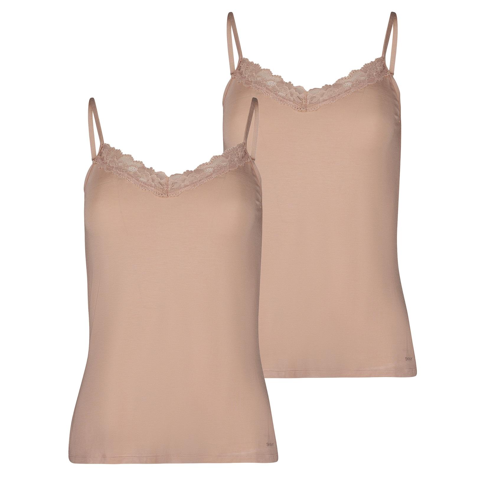SKINY Damen Spaghettitop Modal Lace 2er Pack